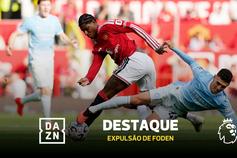 Bruno Fernandes provocou e Foden agrediu-o: vermelho no dérbi de Manchester!