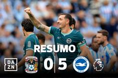 Brighton de Costinha 'atropela' Coventry (resumo)