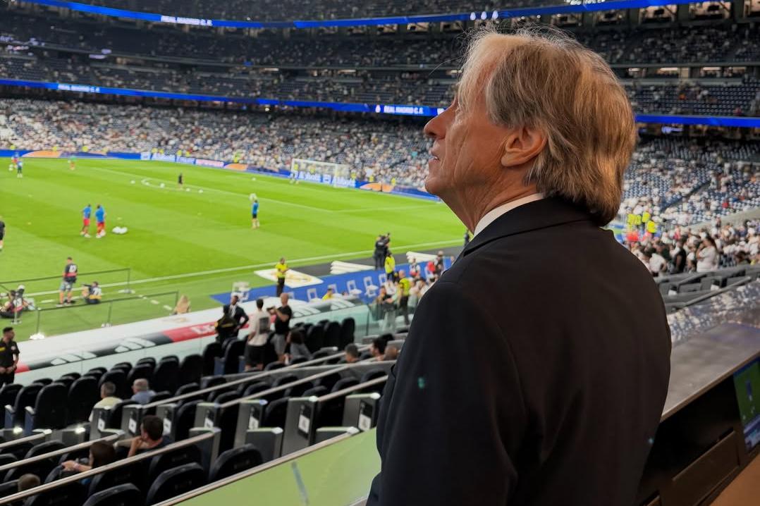 Jorge Jesus no Santiago Bernabéu - Foto: Instagram/Jorge Jesus