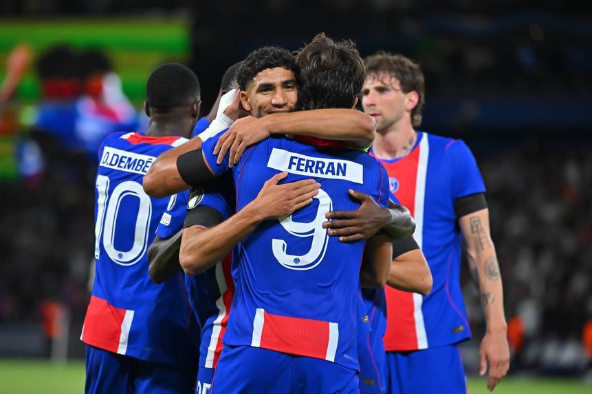 Ferran Torres marcou o golo da vitória do PSG frente ao Brest - FOTO: 
IMAGO/Federico Pestellini