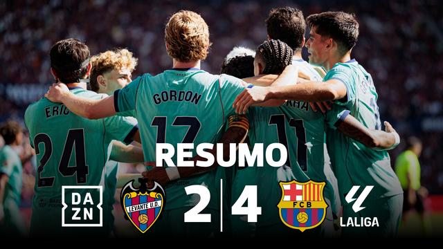 Do passeio ao susto: Barcelona vence Levante em duelo com seis golos (resumo)
