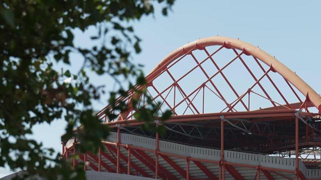 O ambiente no Estádio da Luz está assim