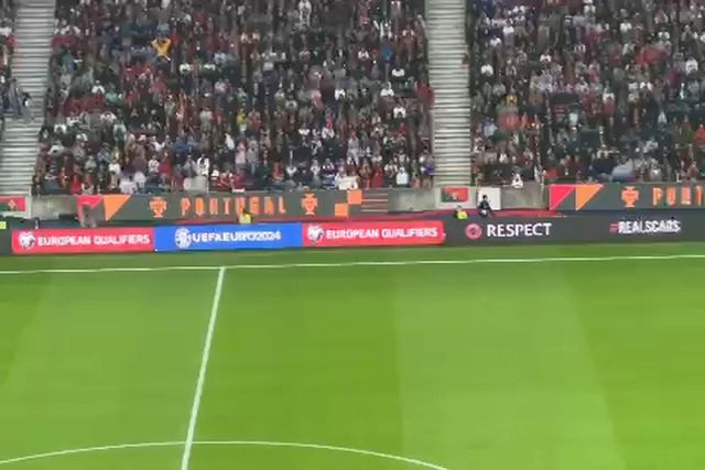 Adepto invade relvado no Portugal-Eslováquia