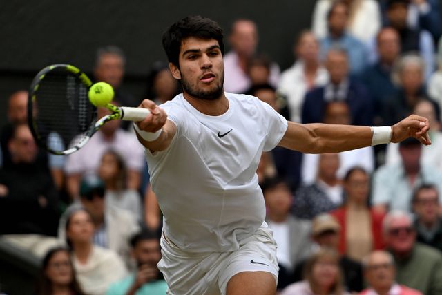 Carlos Alcaraz começou o seu reinado em Londres, há dois anos, com esta raqueta. IMAGO
