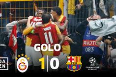 Galatasaray surpreende o Barcelona e bem pode agradecer a Rafael Leão