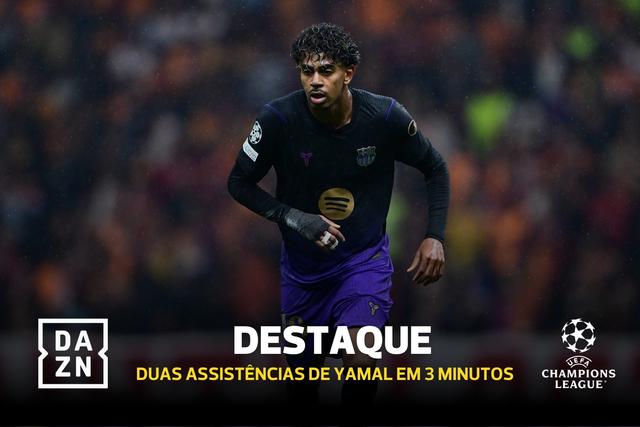 Yamal dança na relva molhada e faz duas assistências em três minutos
