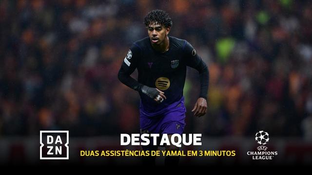 Yamal dança na relva molhada e faz duas assistências em três minutos