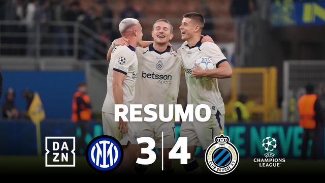 Inter chocado em casa perante Club Brugge e Carlos Forbs (resumo)