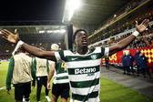 Doumbia em grande plano marcou o segundo golo do Sporting na vitória sobre o Lens (2-0) em França, na 2.ª jornada da Liga dos Campeões - Foto: EPA