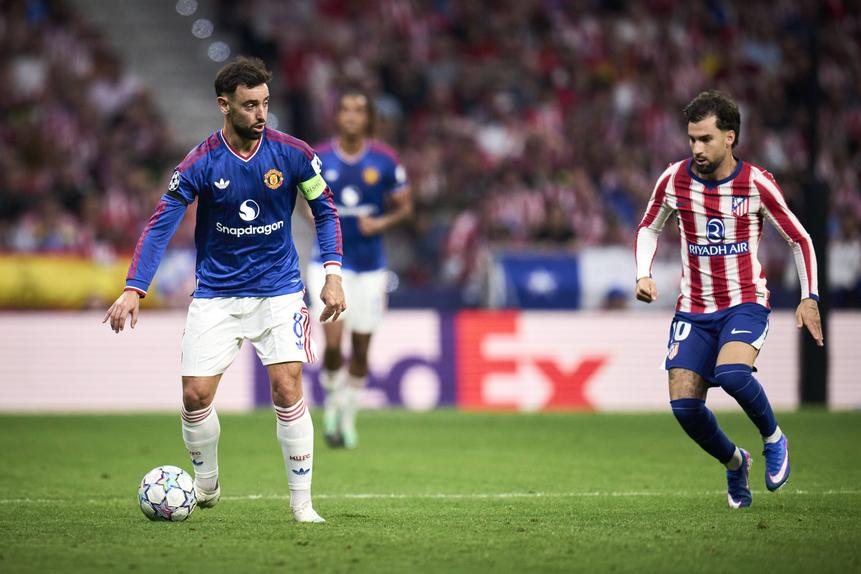 Bruno Fernandes esteve perto de marcar por duas ocasiões, mas esteve longe de segurar o jogo - Foto: Angel Perez/IMAGO