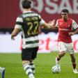 Víctor Gómez em ação frente ao Sporting