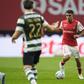 Víctor Gómez em ação frente ao Sporting