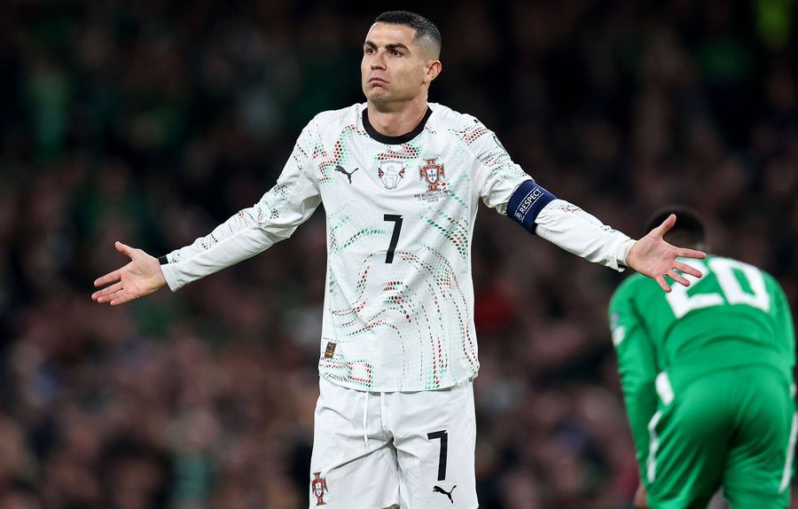 Cristiano Ronaldo foi expulso no Irlanda-Portugal da passada quinta-feira - Foto: IMAGO