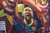 Mural de Lionel Messi em Barcelona