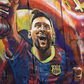 Mural de Lionel Messi em Barcelona