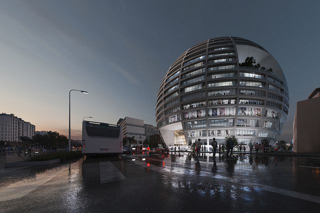 Aparência exterior do Grand Ballroom - Imagem: MVRDV