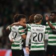 Jogadores do Sporting a festejar - Foto: Miguel Nunes