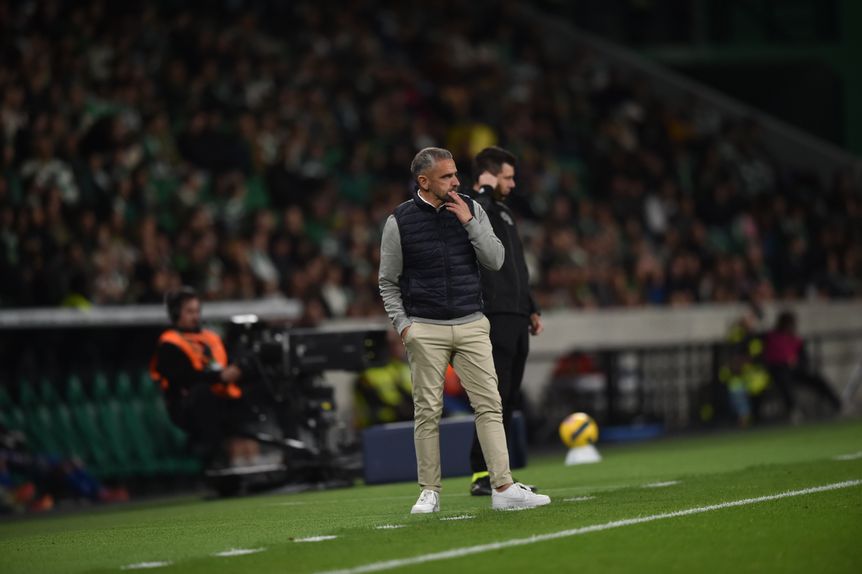 Rui Borges, treinador do Sporting em Alvalade - Foto: Miguel Nunes