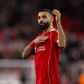 Mohamed Salah a agradecer o apoio dos adeptos do Liverpool em Anfield no seu regresso