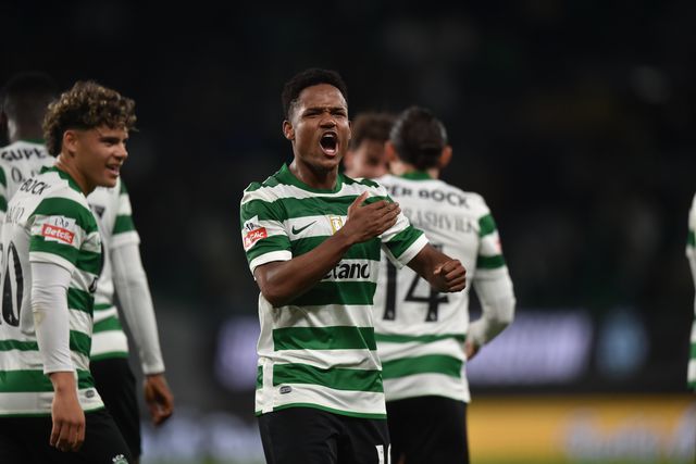 Geny Catamo a celebrar o golo - Foto: Miguel Nunes