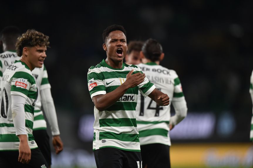 Geny Catamo a celebrar o golo - Foto: Miguel Nunes