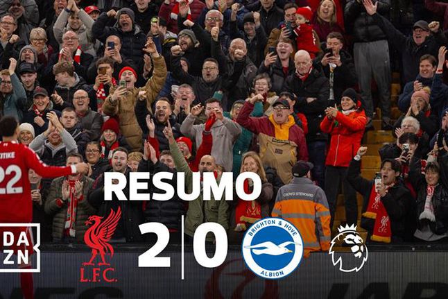 Liverpool derrota Brighton com bis de Ekitiké no regresso de Salah (resumo)
