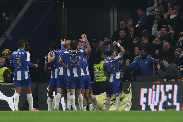 Festejos do FC Porto no clássico depois do golo de Bednarek - Foto: Catarina Morais/Kapta+