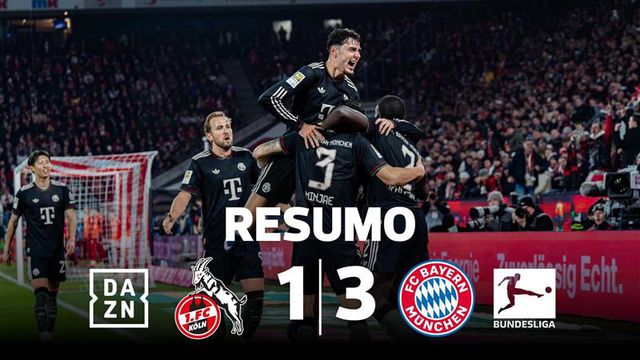 Reviravolta em Colónia permite ao Bayern manter fosso na Bundesliga (resumo)
