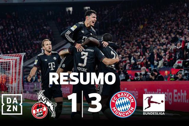 Reviravolta em Colónia permite ao Bayern manter fosso na Bundesliga (resumo)