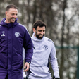 Bruno Fernandes no primeiro treino de Carrick (Foto: Man. United/X)