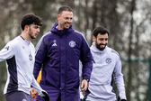 Bruno Fernandes no primeiro treino de Carrick (Foto: Man. United/X)
