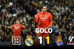 Antigo alvo do Benfica em destaque no golo do empate da Real Sociedad em Madrid
