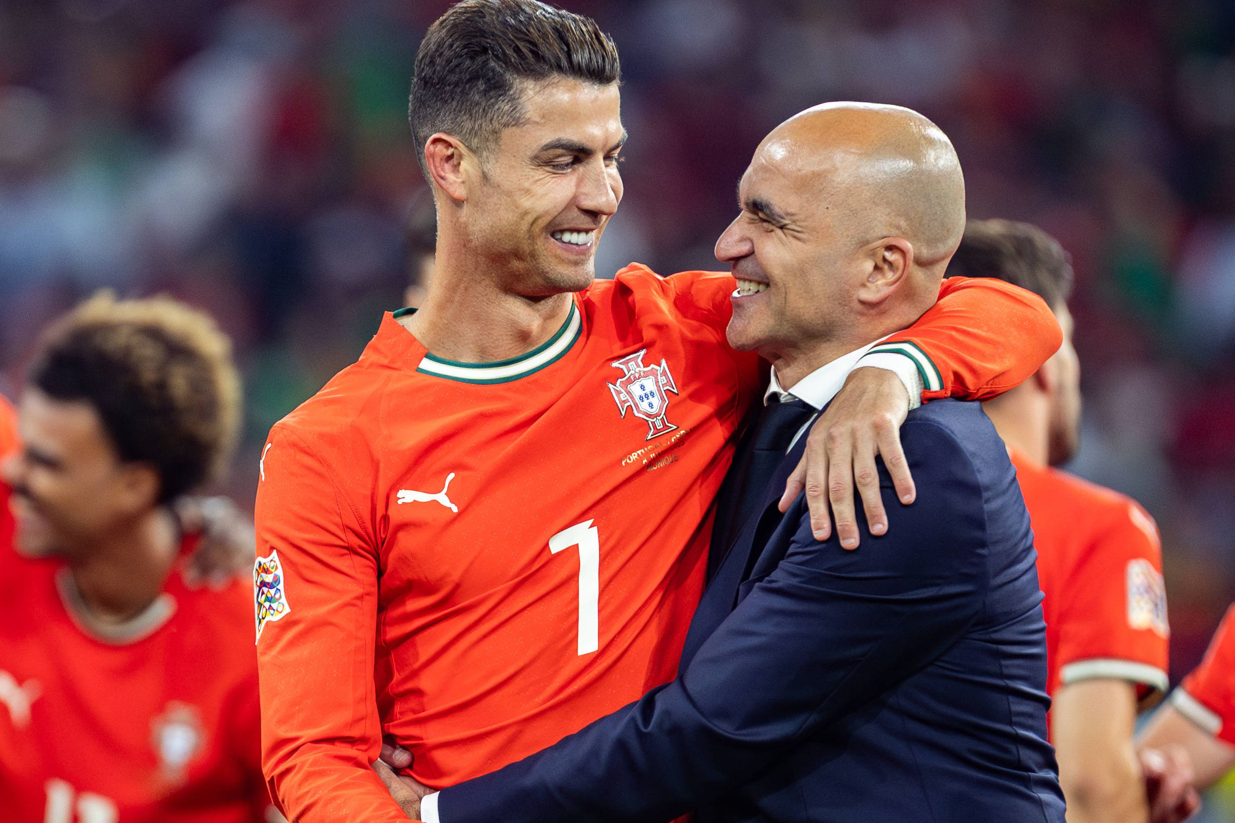 Cristiano Ronaldo e Roberto Martínez
