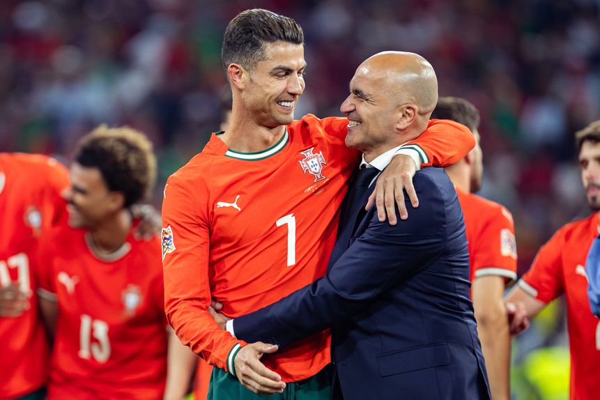 Cristiano Ronaldo e Roberto Martínez