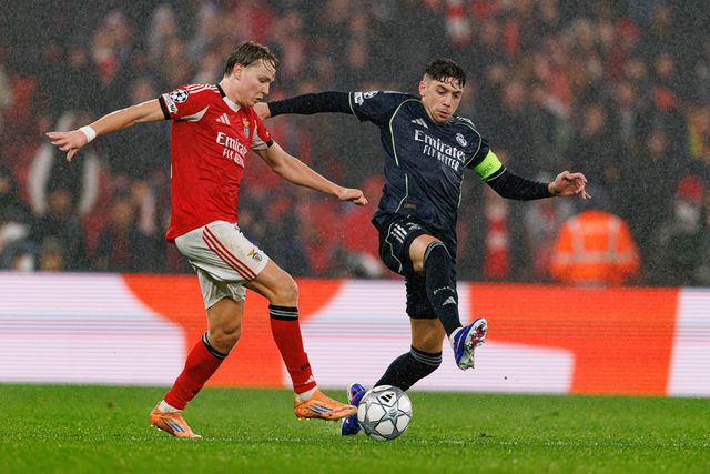 Federico Valverde durante o Benfica-Real Madrid - Foto: IMAGO