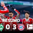 Bayern bate Werder Bremen em tarde memorável de Kane (resumo)