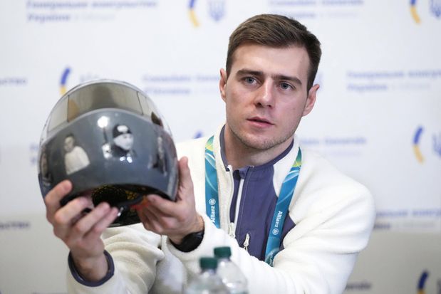 Vladyslav Heraskevych foi desqualificado por causa do capacete que queria usar, de homenagem a atletas mortos na guerra com a Rússia