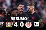 Leverkusen goleia St. Pauli e pressiona rivais na luta pelo 4.º lugar (resumo)