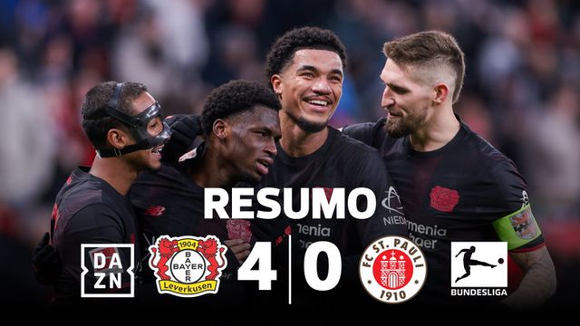 Leverkusen goleia St. Pauli e pressiona rivais na luta pelo 4.º lugar (resumo)