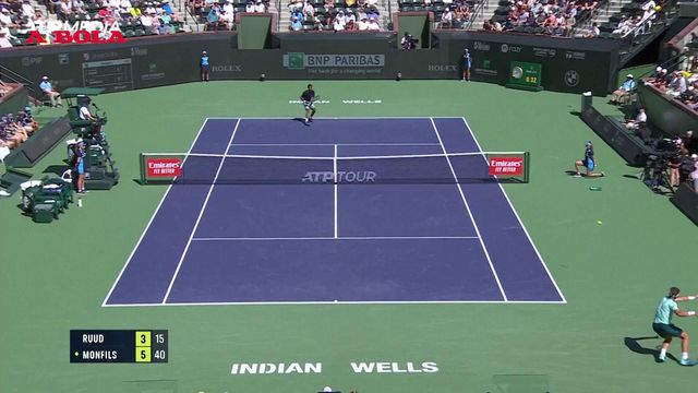 Ruud luta para vencer Monfils e conquista lugar entre 8 últimos em Indian Wells