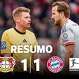 Bayern reduzido a nove salva um ponto em jogo caótico em Leverkusen (resumo)