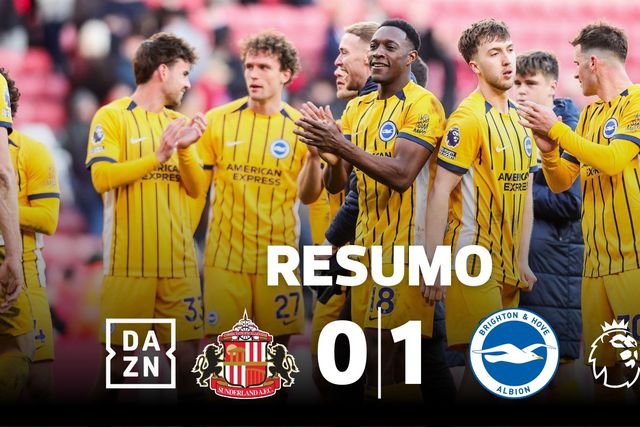 Golo improvável garante vitória do Brighton em Sunderland (resumo)