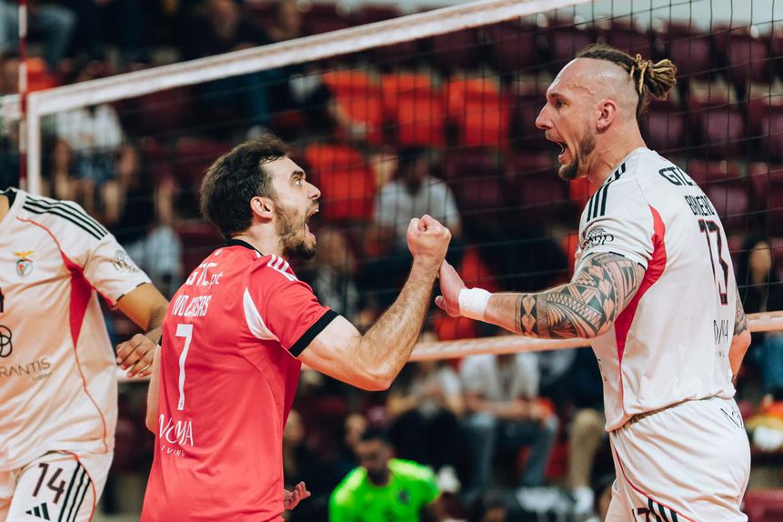 Benfica foi a primeira equipa a apurar-se para a final da Taça. Foto Diogo Oliveira/FPV