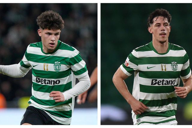 Flávio Gonçalves, extremo de 18 anos, e Rafael Nel, avançado de 20 - Fotos: IMAGO e MIGUEL NUNES