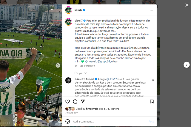 O grande exemplo que Ukra deu a todos os profissionais