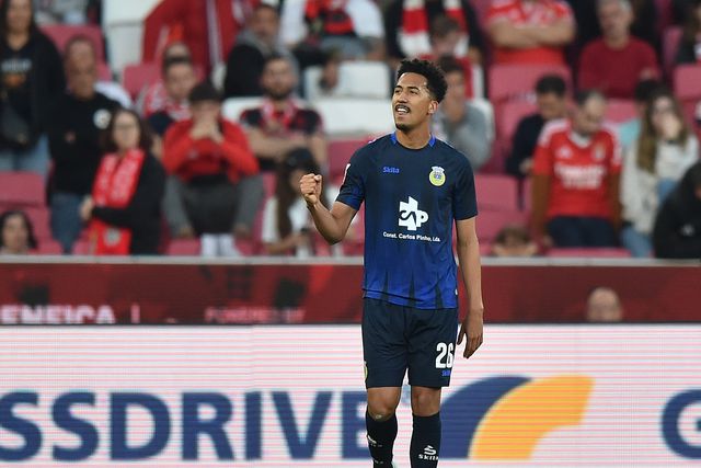 Weverson Costa marcou o segundo golo do Arouca na Luz