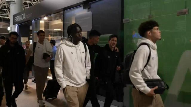 Chegada do Sporting ao aeroporto Humberto Delgado