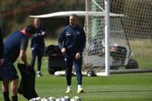 Rui Borges na última sessão de treino em Alcochete antes da comitiva rumar a Londres - Foto: Miguel Nunes