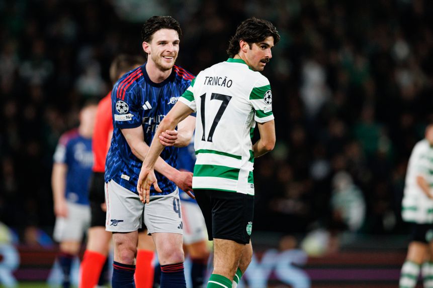 Sporting saiu derrotado da primeira mão com o Arsenal, por 0-1 - Foto: IMAGO