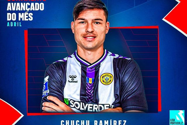 Jesús Ramírez ganha prémio de avançado do mês da Liga 2